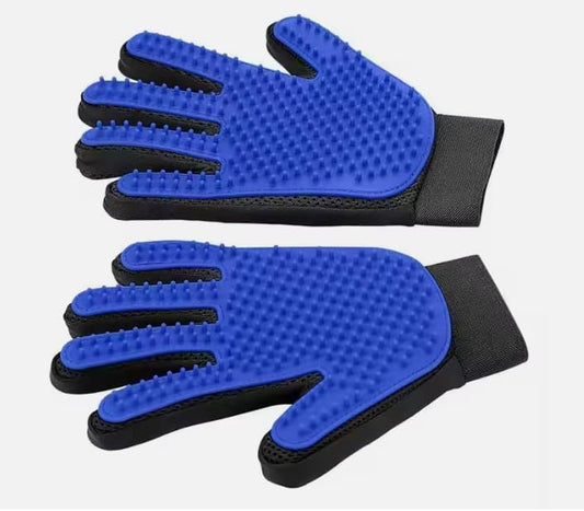 Pet Grooming Glove-Pet Hair Remover Glove- Perfect pet Cleaning Brush Glove- Perfect Washing Glove Brush of the Dog & pet for Short and Long Fur - 1 Pack (Right-Hand), Blue