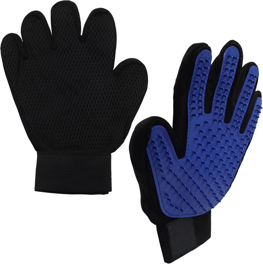 Pet Grooming Gloves, 1 Pair, Blue
