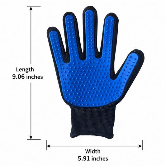 1PCS Grooming Gloves Deshedding Massaging for Dogs and Cats Hair Removal for Bathing Brushing Petting Home Travel Indoor Outdoor, Right Hand