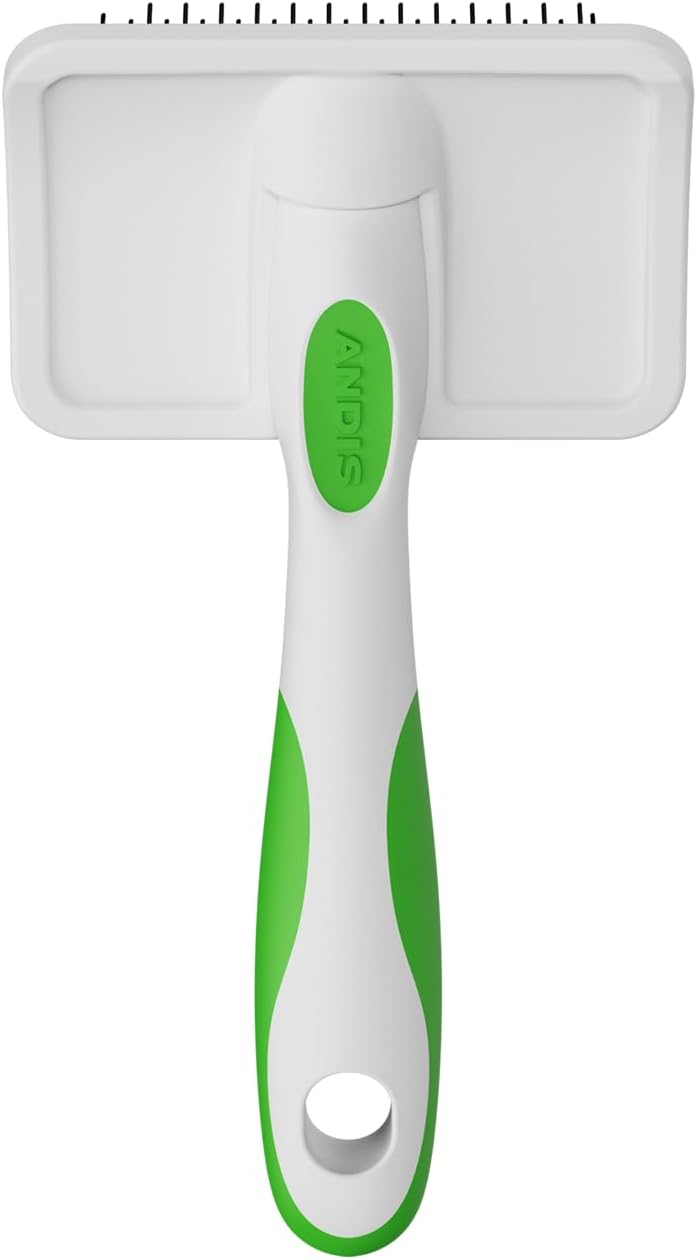Andis 68565 Stainless-Steel Slicker Brush, Medium, Green