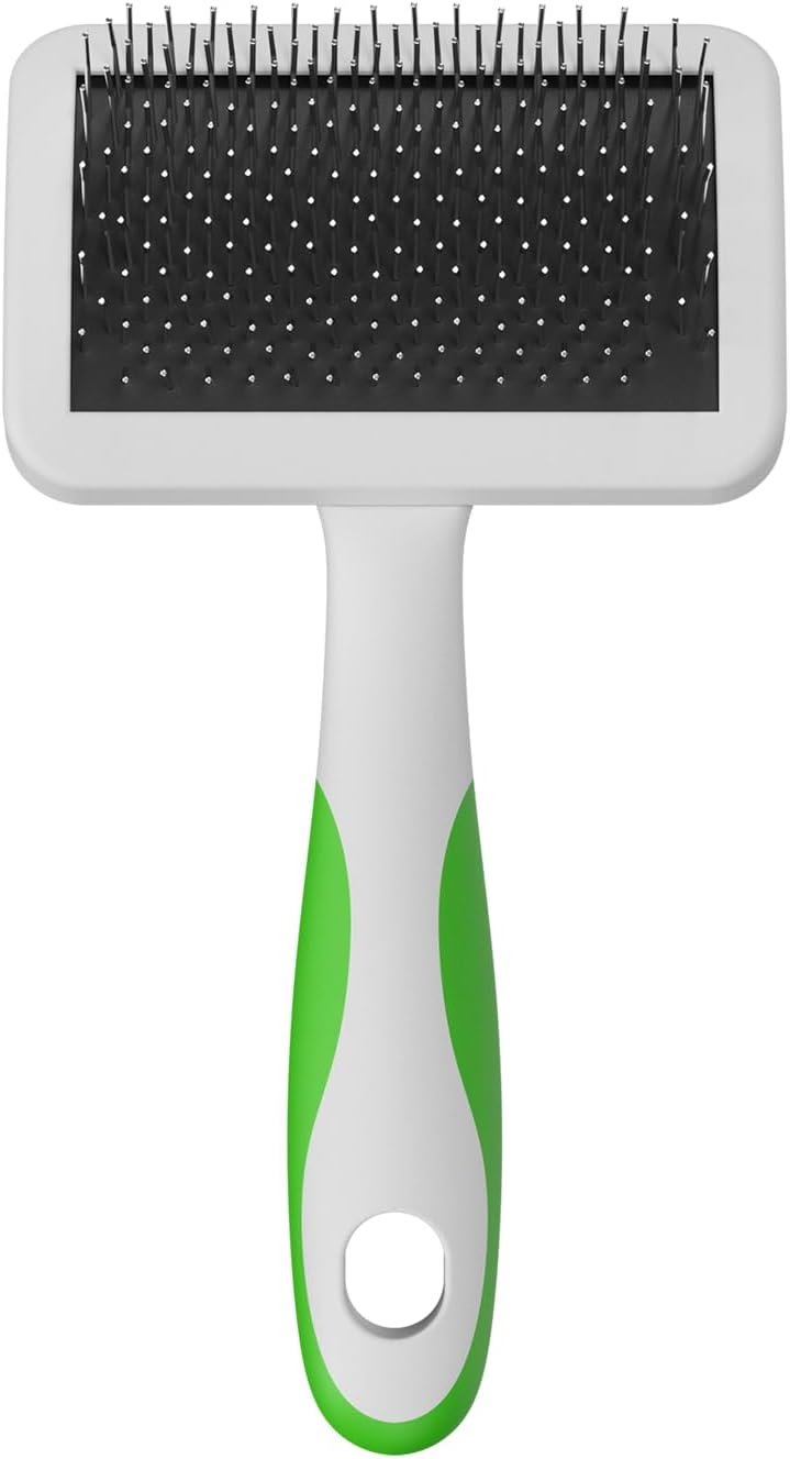 Andis 68565 Stainless-Steel Slicker Brush, Medium, Green