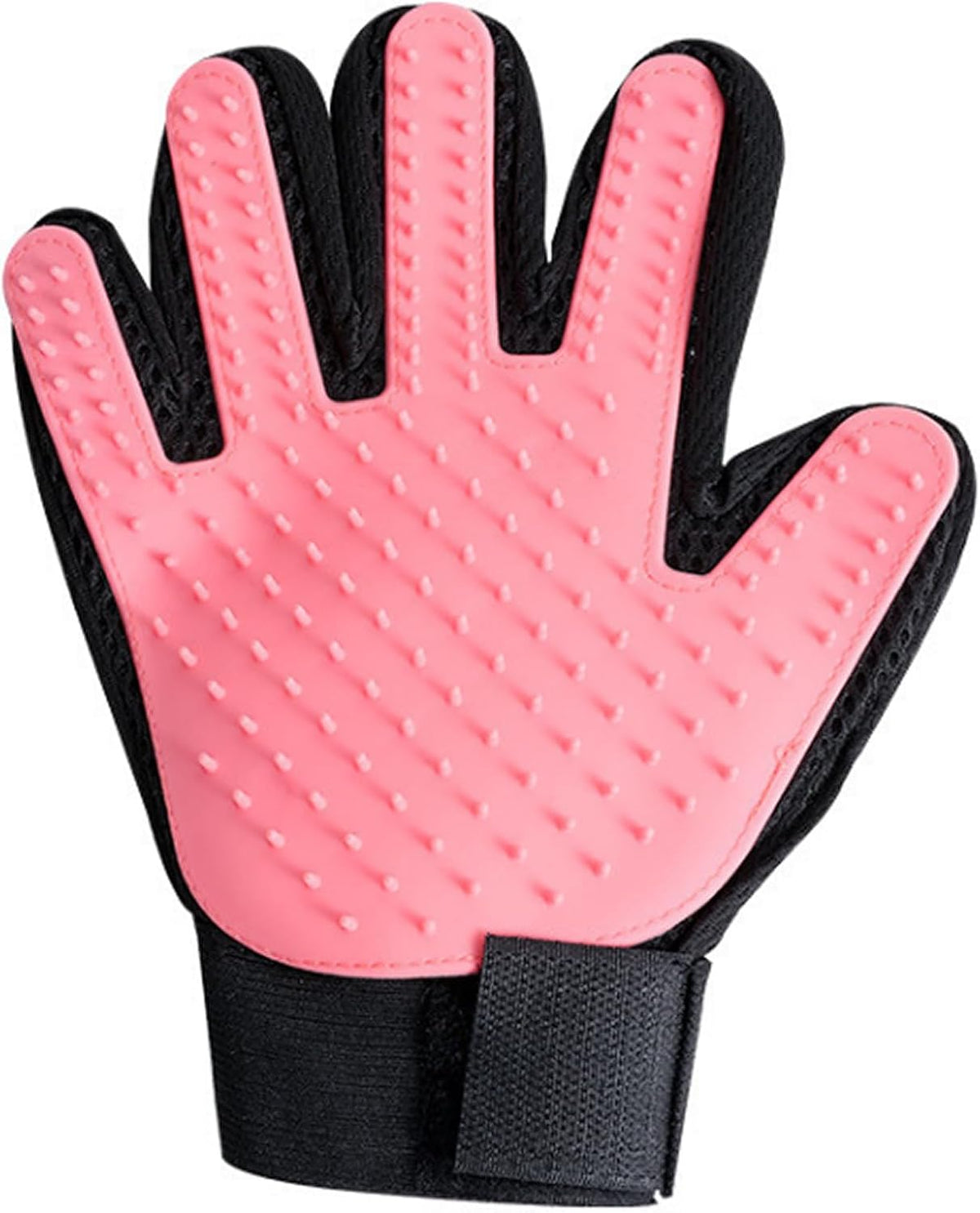 2 Pet Grooming Glove for Dogs & Cats – Hair Remover Brush, Deshedding Mitt with Soft Silicone Tips, Gentle Massage & Easy Fur Removal for Short & Long Hair Pets (Pink)