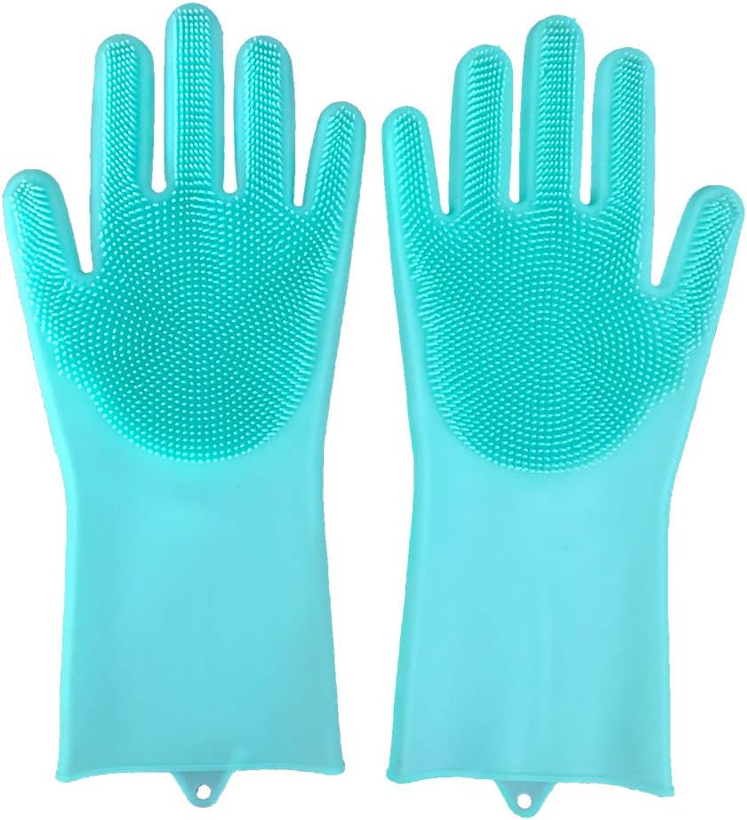 Pet Grooming Cleaning Gloves Dog Cat Bathing Shampoo Glove Scrubber Magic Dishwashing Cleanner Sponge Silicon Hair Removal Glove