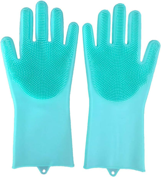 Pet Grooming Cleaning Gloves Dog Cat Bathing Shampoo Glove Scrubber Magic Dishwashing Cleanner Sponge Silicon Hair Removal Glove