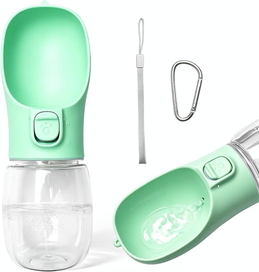 Portable Dog Water Bottle, Leak-Proof Pet Water Dispenser with Water-Saving Reflow, One-Hand Operation & Dishwasher Safe Travel Bottle for Walking, Hiking & Travel