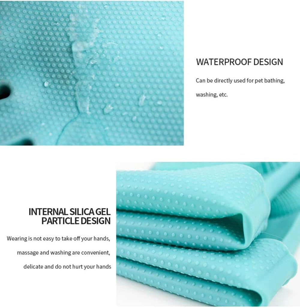 Pet Grooming Cleaning Gloves Dog Cat Bathing Shampoo Glove Scrubber Magic Dishwashing Cleanner Sponge Silicon Hair Removal Glove