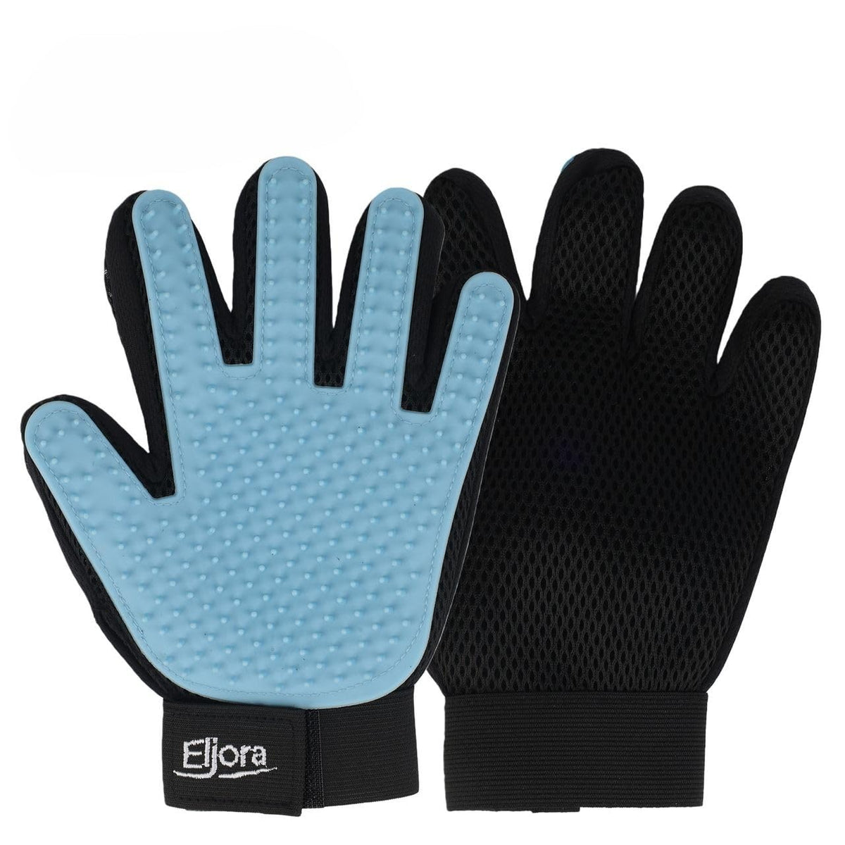 Pet Grooming Gloves (Pair – Left & Right) – 260 Silicone Tips, Dog & Cat Hair Remover, Deshedding & Massage Glove for Long & Short Hair Pets