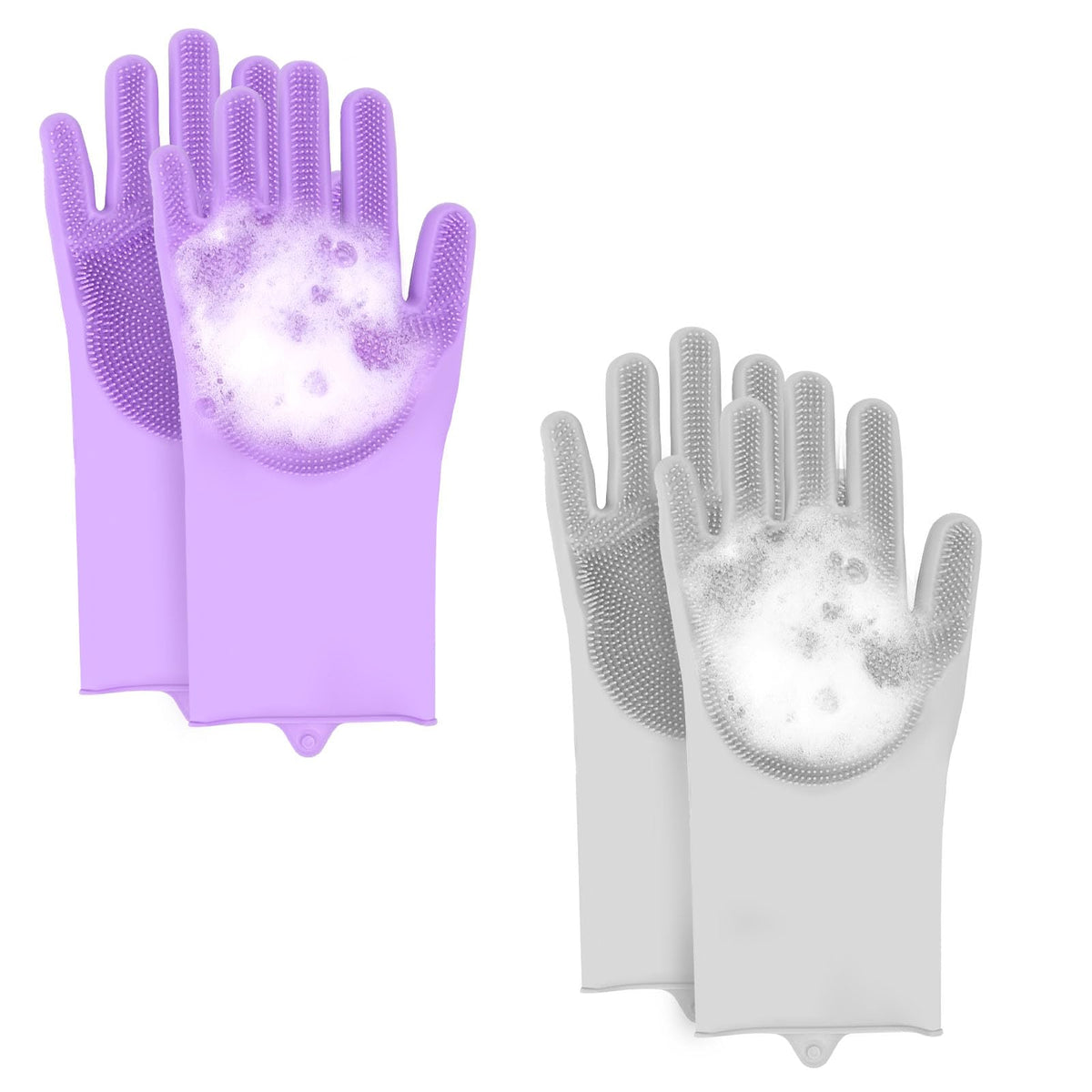 2-Pair Pet Hair Remover Glove for Dogs and Cats Washing, Grooming, & Deshedding – Multipurpose Silicone Dog Bath Gloves, Cat Brush Glove Mitt for Pet Cleaning & Household Use (pink & Blue)