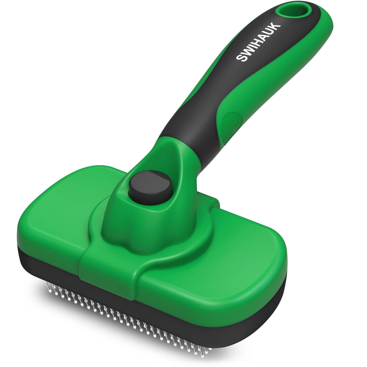 Swihauk Self Cleaning Slicker Brush - Skin Friendly for Dogs & Cats, Deshedding Grooming Tool for Shedding Hair, Puppy Brush for Haired Pets