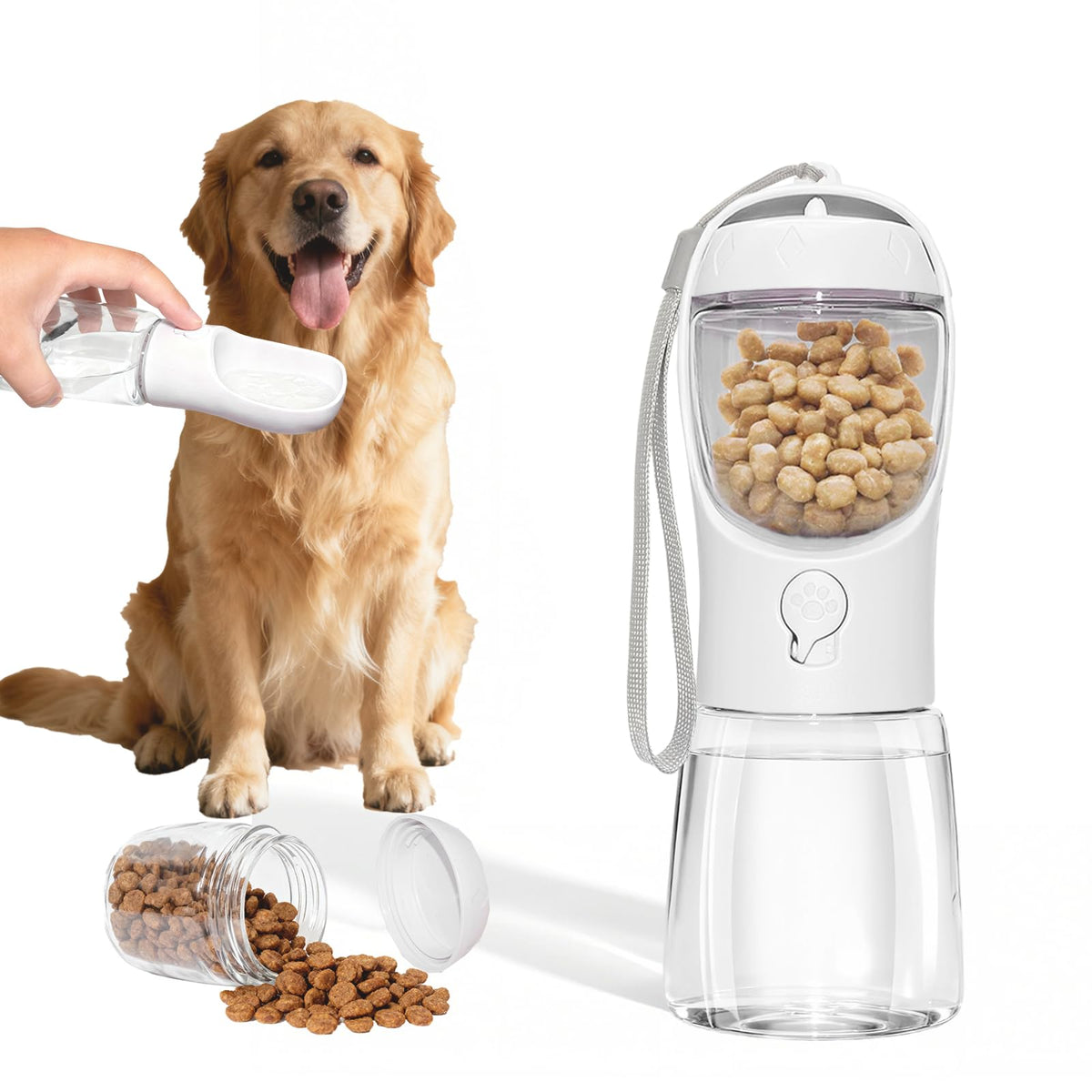 Dog Water Bottle, Widen Sink Portable Dogs Water Dispenser, Orange, 17oz