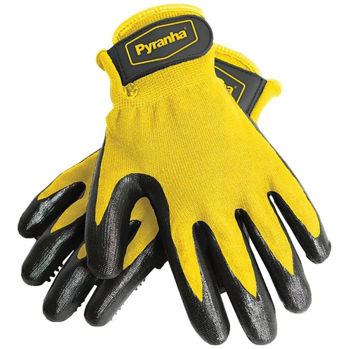 PYRANHA Rub & Scrub Grooming Gloves | Multipurpose Shedding & Bathing Tool with Scrubbing Nodules | Removes Hair, Cleans Coat & Massages Muscles | Use Wet or Dry
