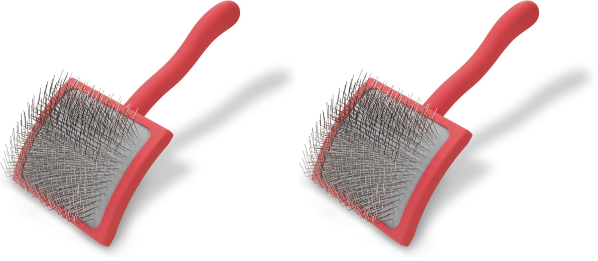 Chris Christensen Big G Dog Slicker Brush for Dogs (Goldendoodles, Labradoodles, Poodles), Groom Like a Professional, Fluff Detangle Style, Saves Time Energy, Teal, Large