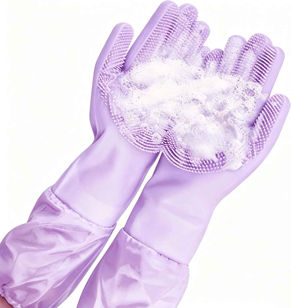 Long Sleeve Dog & Cat Washing Gloves, Pet Bathing Grooming Tool