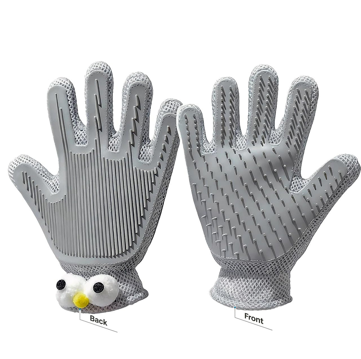 MEUOMIW - Pet Grooming Glove & Hair Remover - Deshedding Brush for Shedding Control - Gentle Massage Mitt for Dogs & Cats with Long and Short Fur - Ideal for Bathing and Grooming (one piece)
