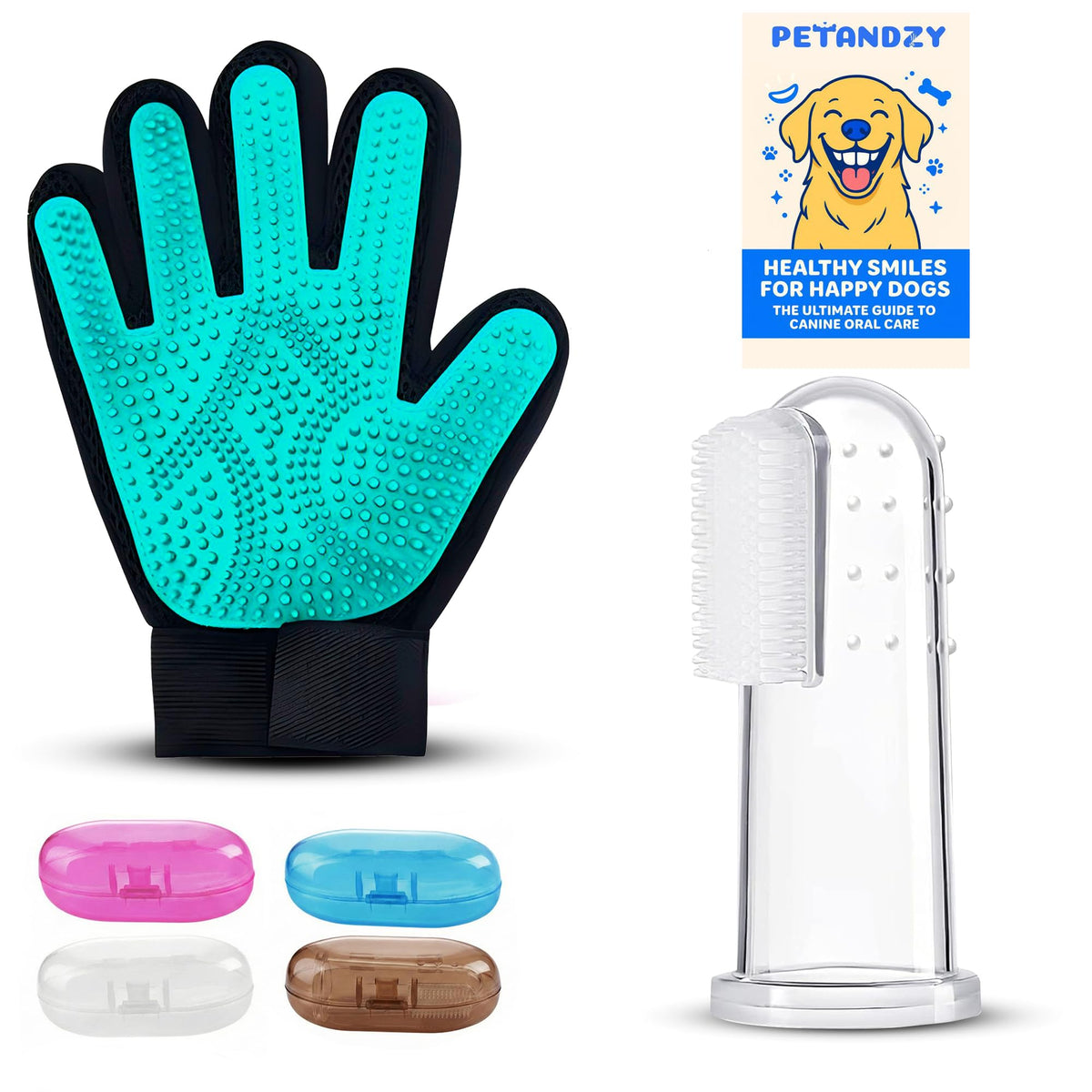 Pet Hair Removal Glove for Dogs & Cats – Dog Grooming Gloves for Shedding, Pet Hair Remover Glove – Pet Grooming Gloves, Cat Grooming Gloves & Cat Brush Glove – Dog Bath and Washing Gloves