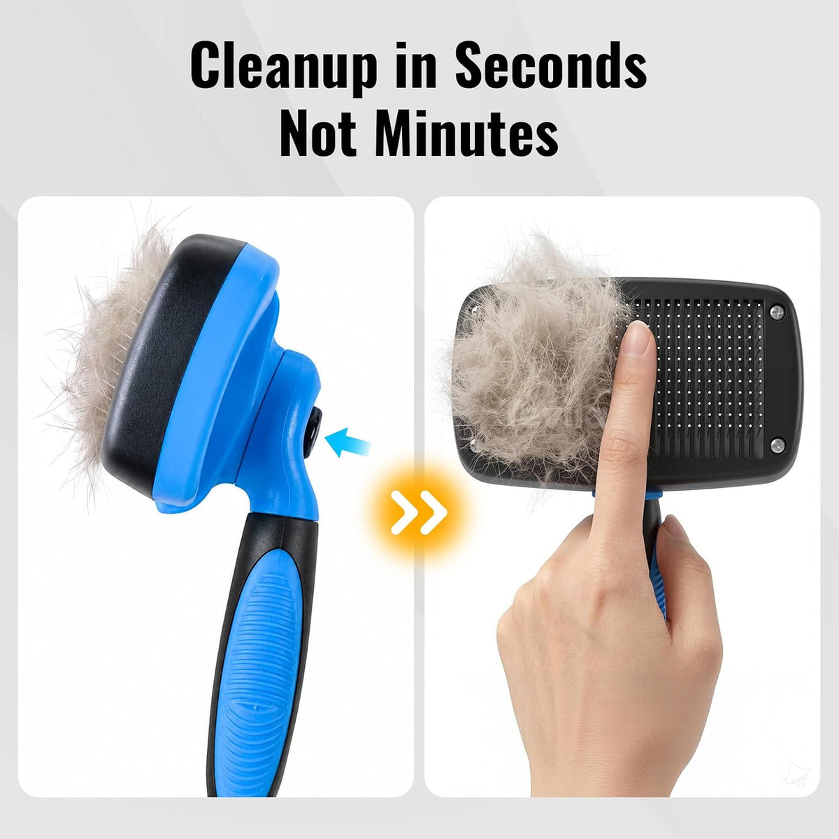 Self-Cleaning Dog Brush for Shedding, Slicker Brush & Grooming Tool