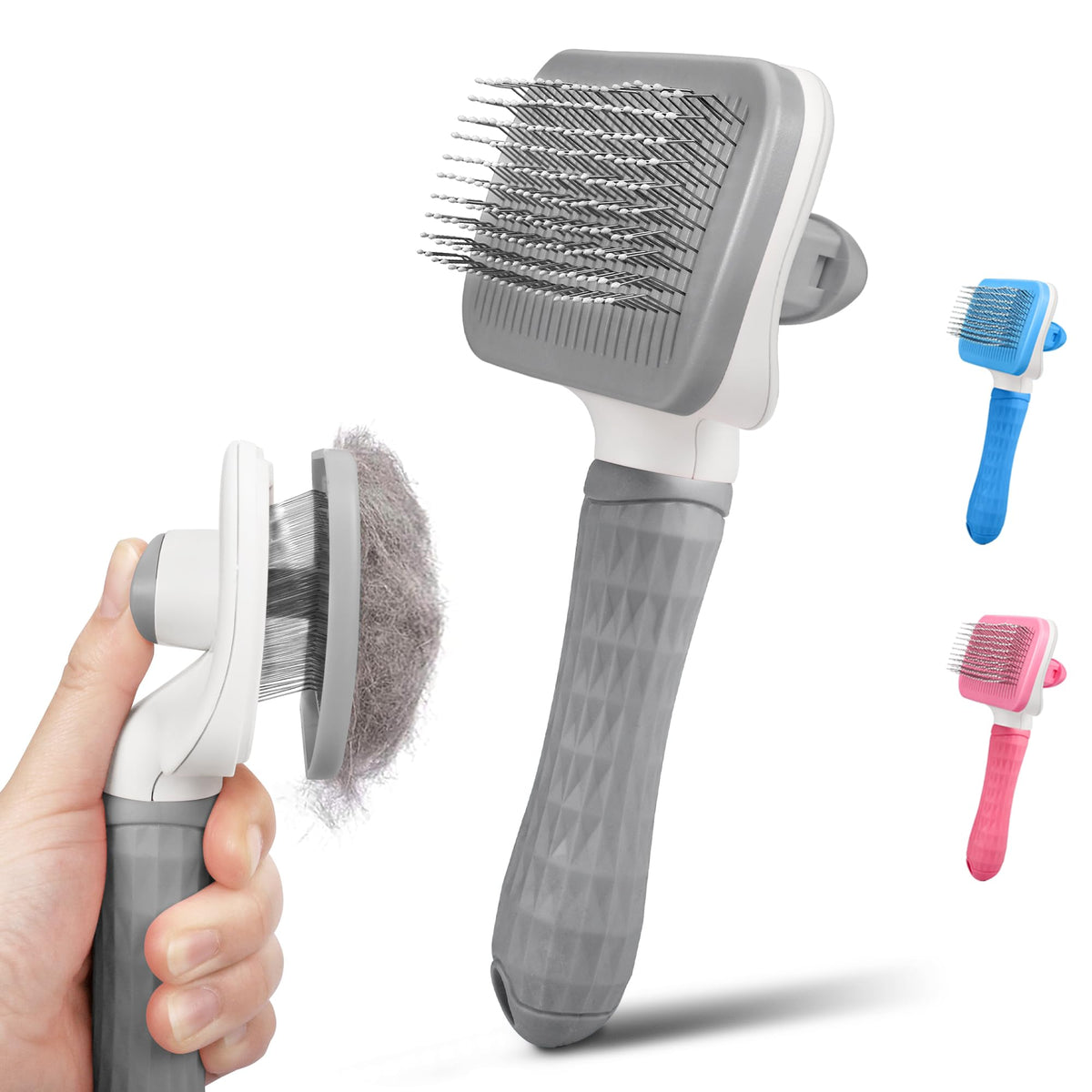 Dog & Cat Brush, Self Cleaning Slicker Brush for Pets Shedding