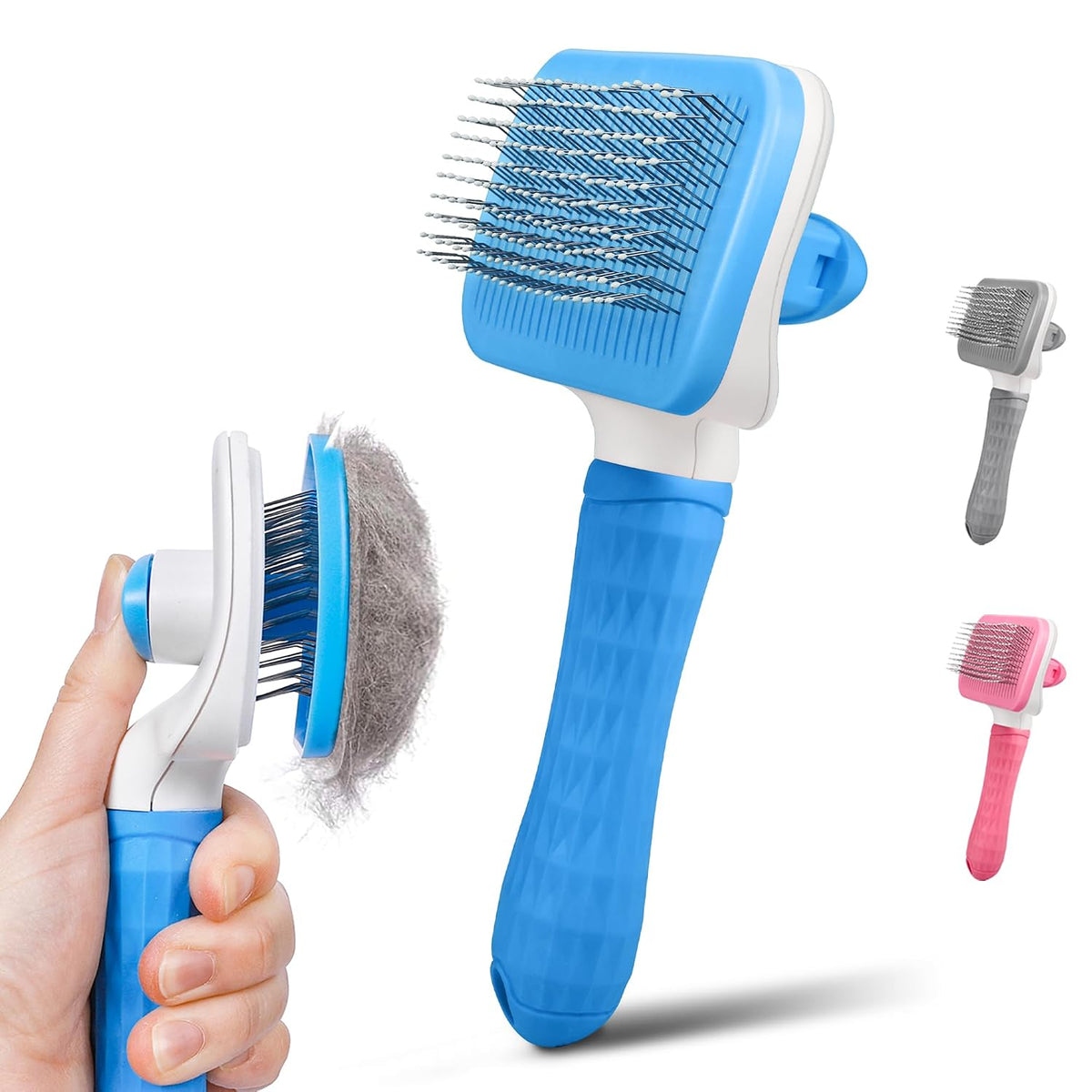 Dog & Cat Brush, Self Cleaning Slicker Brush for Pets Shedding