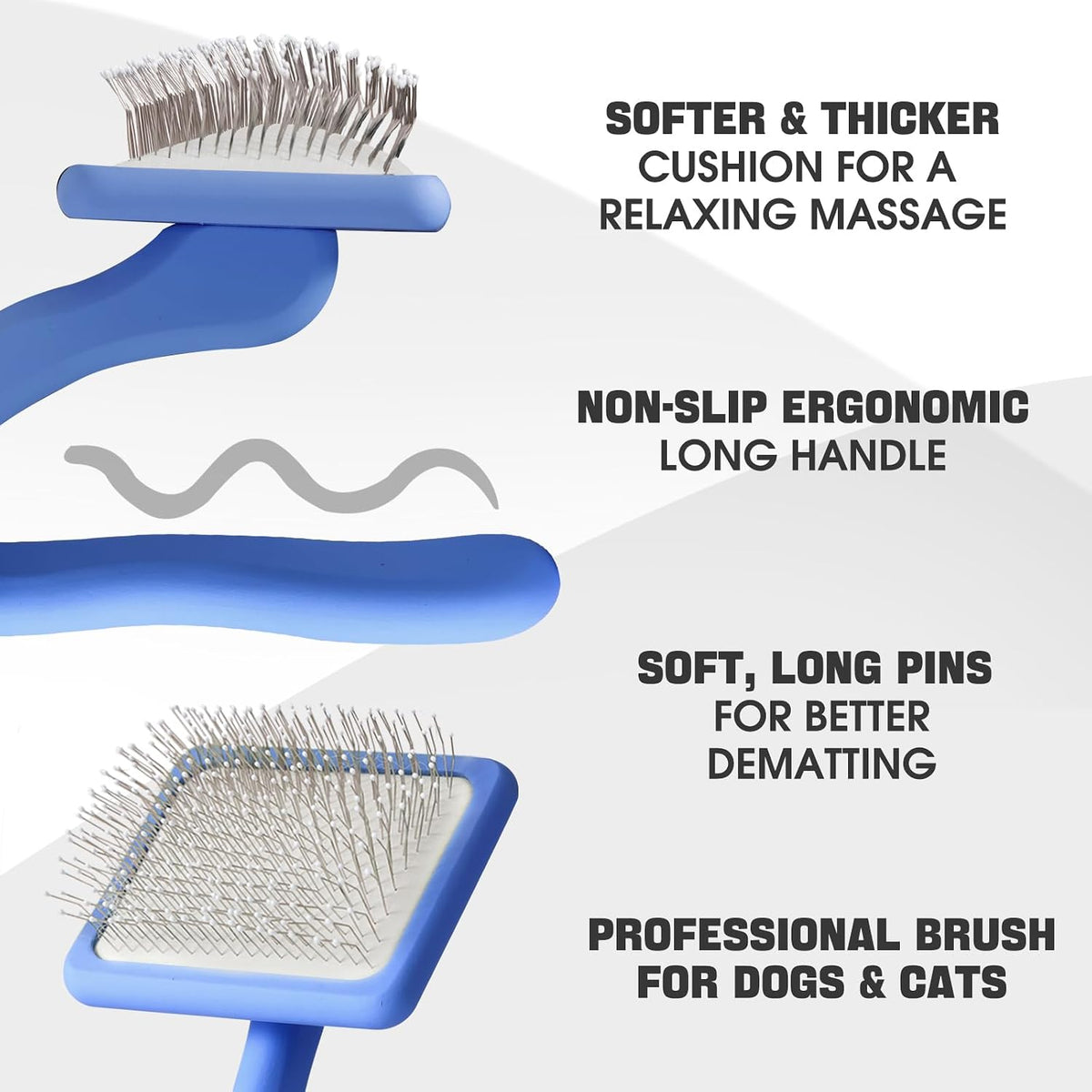 Bonteck Dog Slicker Brush for Dogs Grooming Kit 5PCS Long Haired Doodles