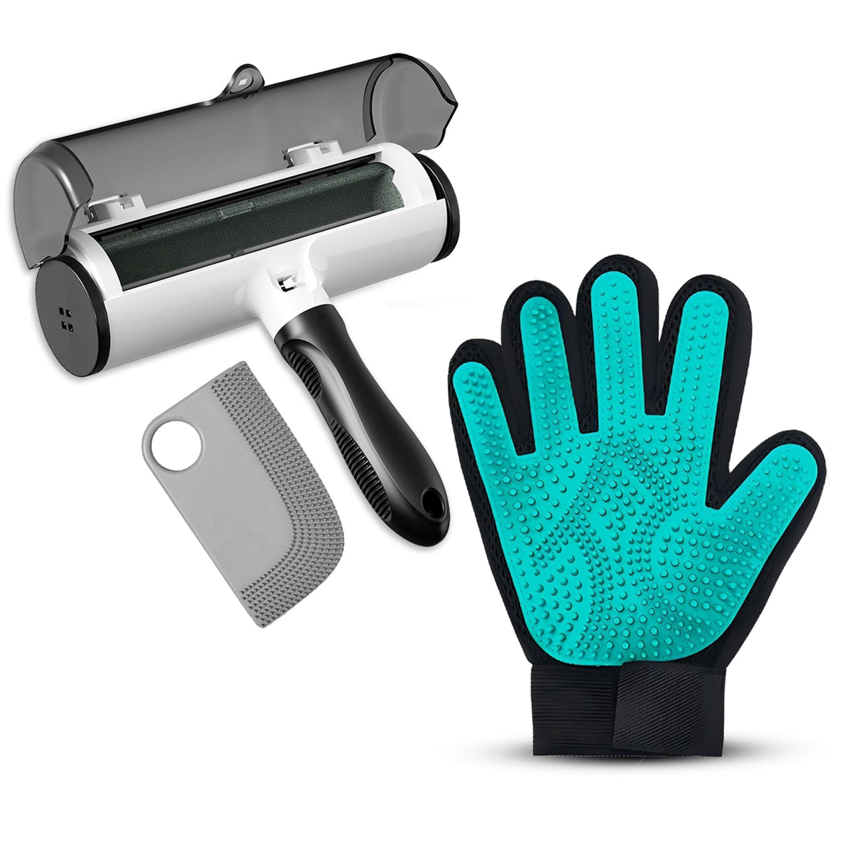 Pet Hair Removal Glove for Dogs & Cats – Dog Grooming Gloves for Shedding, Pet Hair Remover Glove – Pet Grooming Gloves, Cat Grooming Gloves & Cat Brush Glove – Dog Bath and Washing Gloves