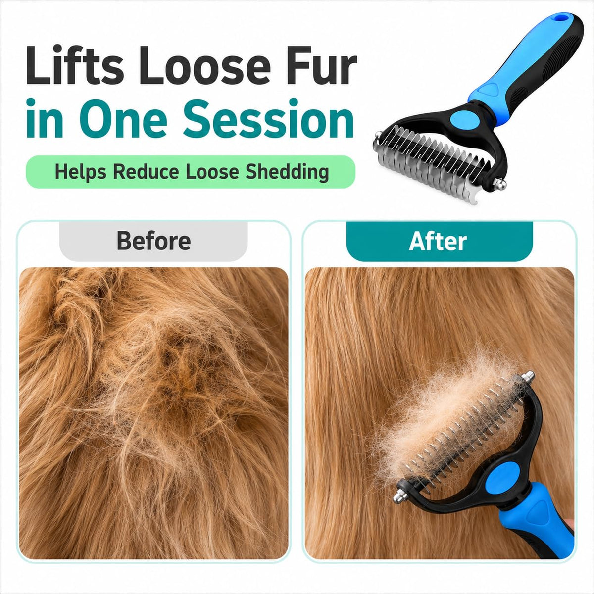 Pet Grooming Tool,Dog Brush For Shedding,Deshedding Dog Brush