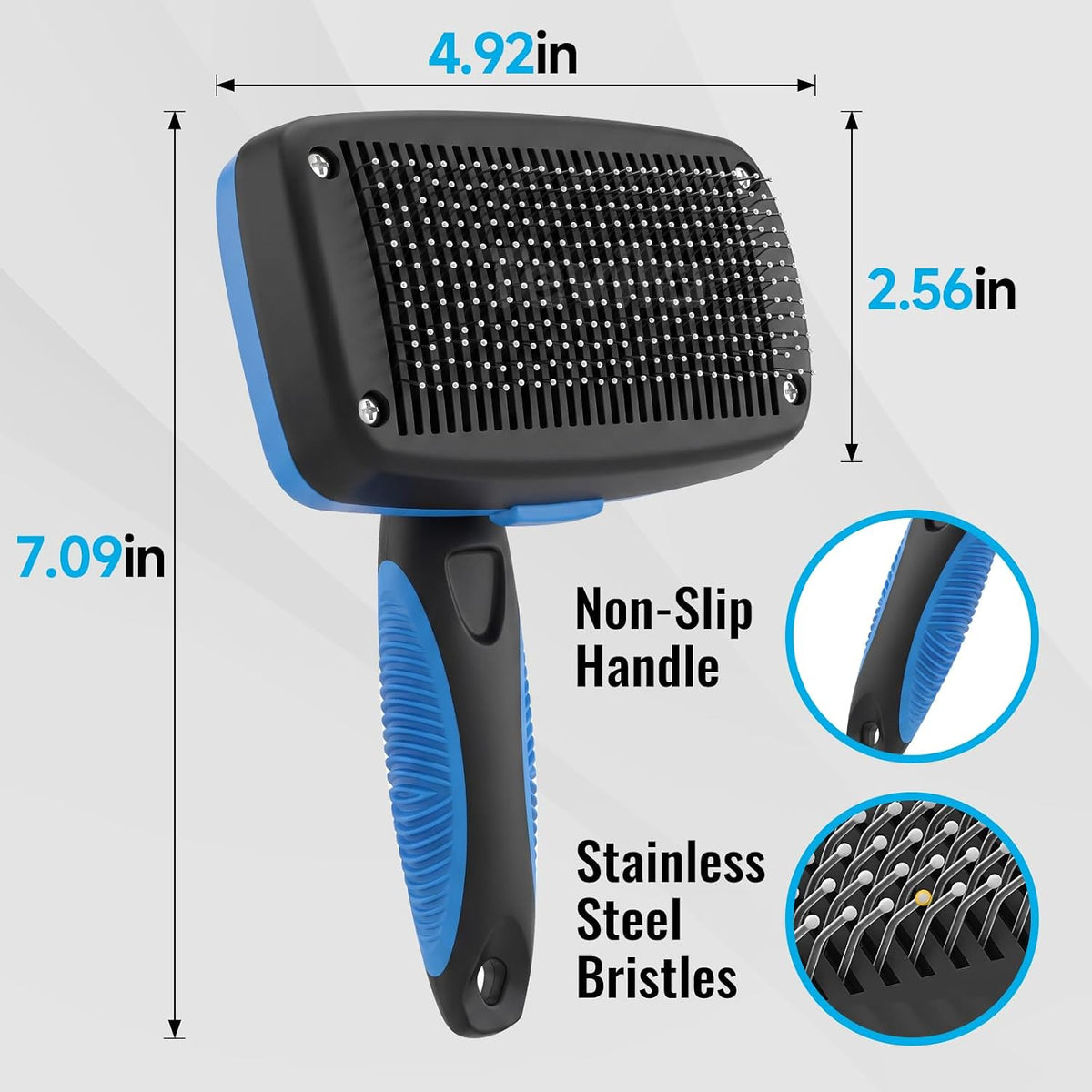 Self-Cleaning Dog Brush for Shedding, Slicker Brush & Grooming Tool