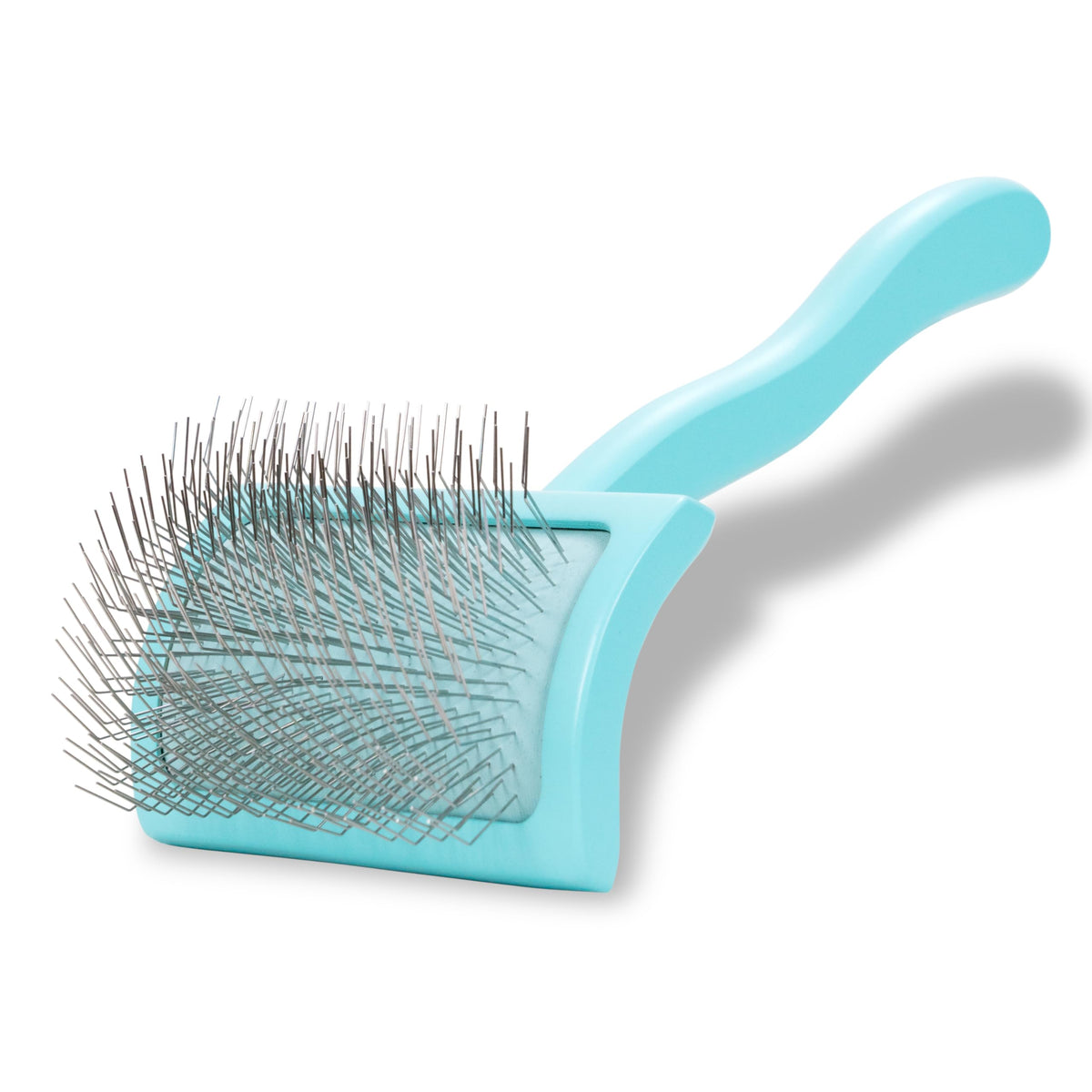 Chris Christensen Big G Dog Slicker Brush for Dogs (Goldendoodles, Labradoodles, Poodles), Groom Like a Professional, Fluff Detangle Style, Saves Time Energy, Teal, Large