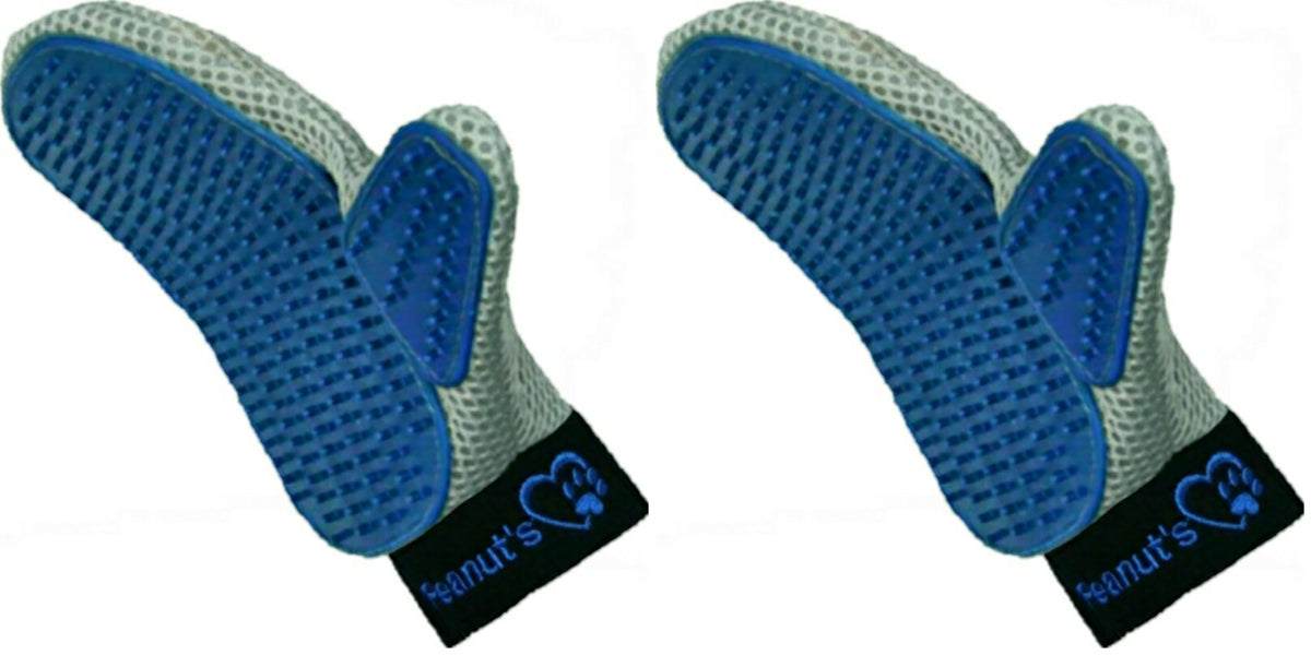 Mr. Peanut’s Pet Grooming Glove – Deshedding Hair Removal Mitt with Gentle Silicone Tips, Adjustable Wrist Strap & Breathable Mesh; Perfect for Dogs, Cats, Rabbits & Small Pets