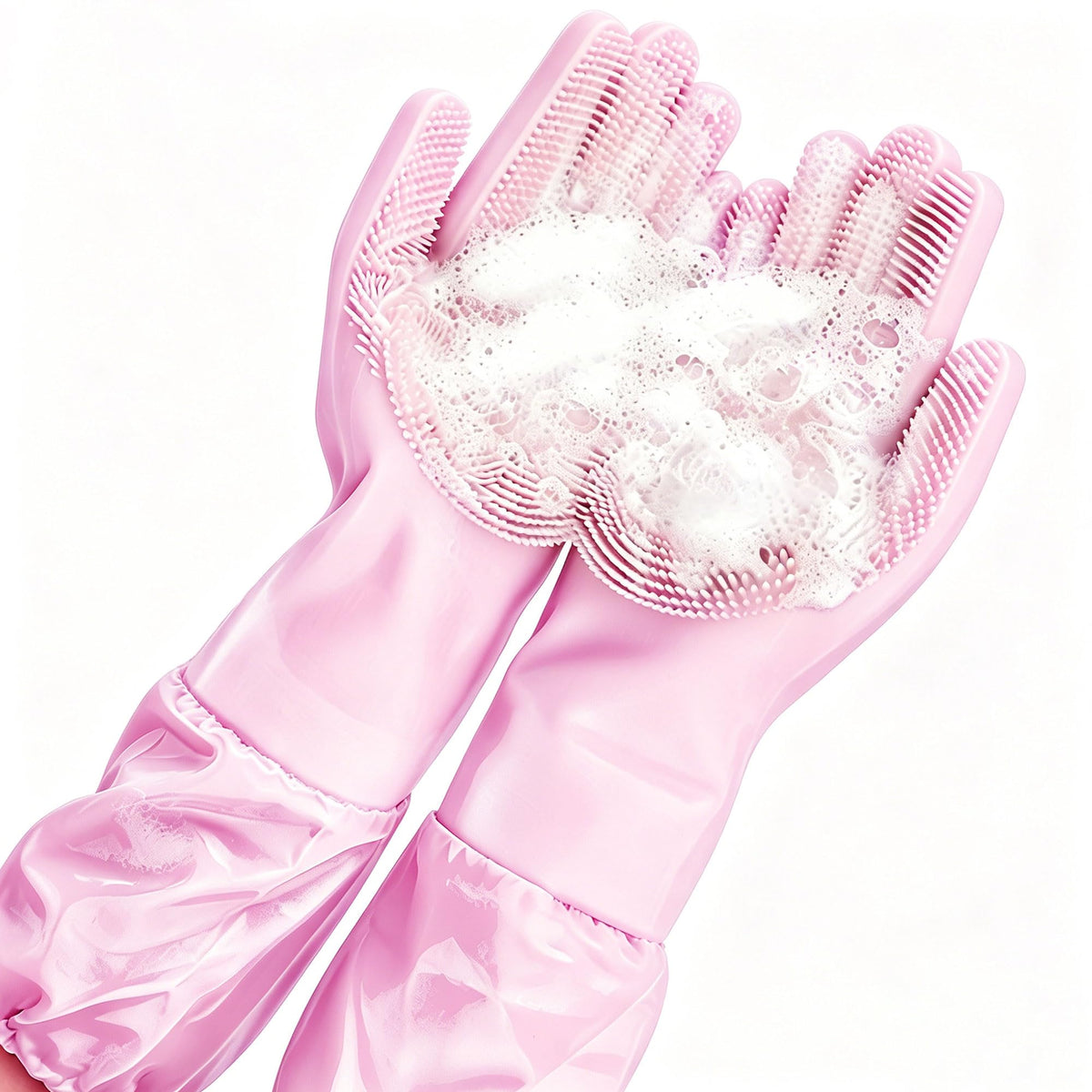 Long Sleeve Dog & Cat Washing Gloves, Pet Bathing Grooming Tool