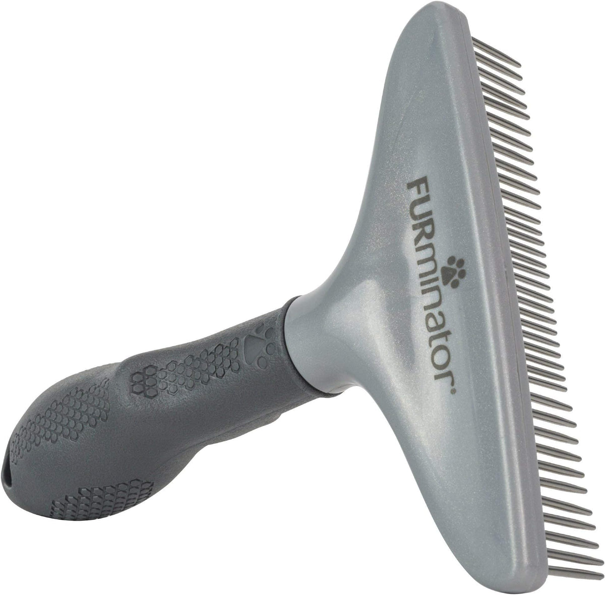 FURminator Grooming Rake Tool for Dogs & Cats With Thick Coats