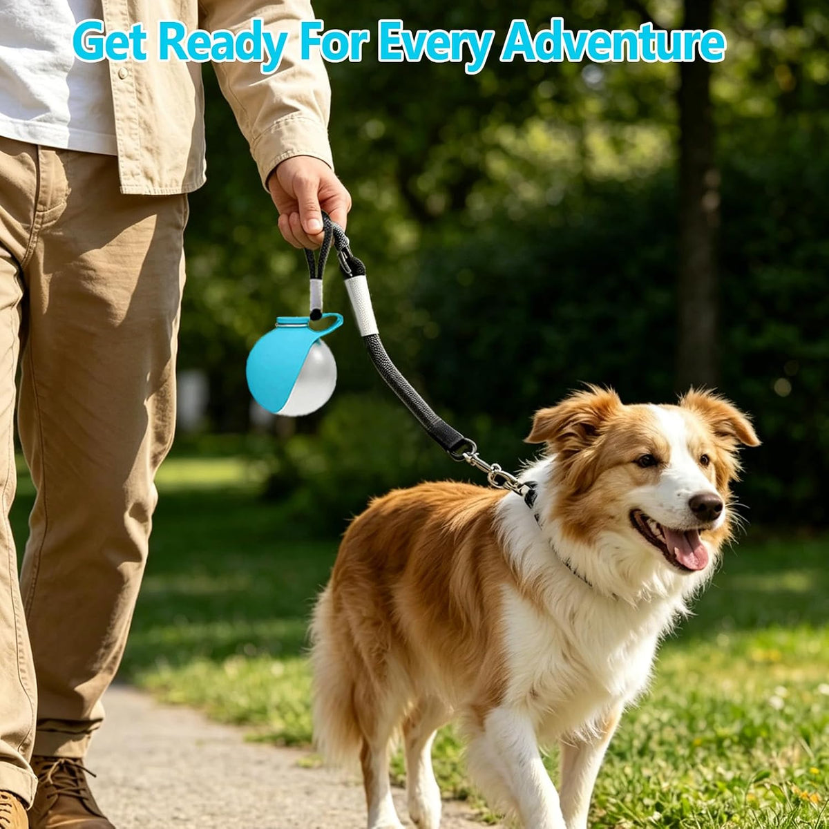 2 in 1 Portable Dog Water Bottle with Bowl for Daily Walks Hiking Travel