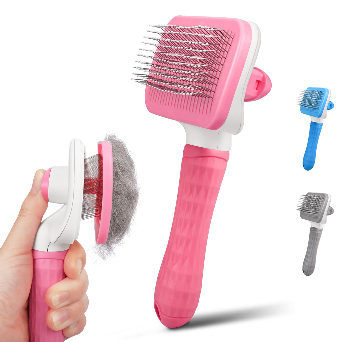 Dog & Cat Brush, Self Cleaning Slicker Brush for Pets Shedding