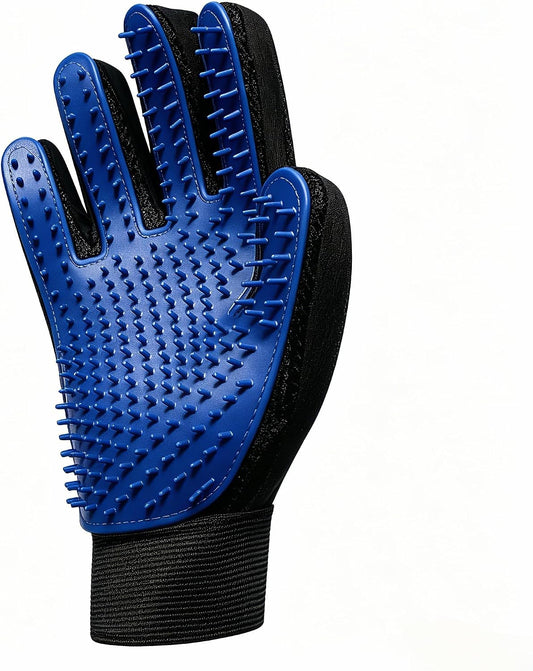 Pet Hair Remover, Pet Grooming Gloves for Dogs & Cats, Cat Grooming & Dog Bath Glove, Gentle Deshedding Brush Mitt for Long, Short or Curly Hair, Adjustable Five-Finger Massage Design,1 Pack