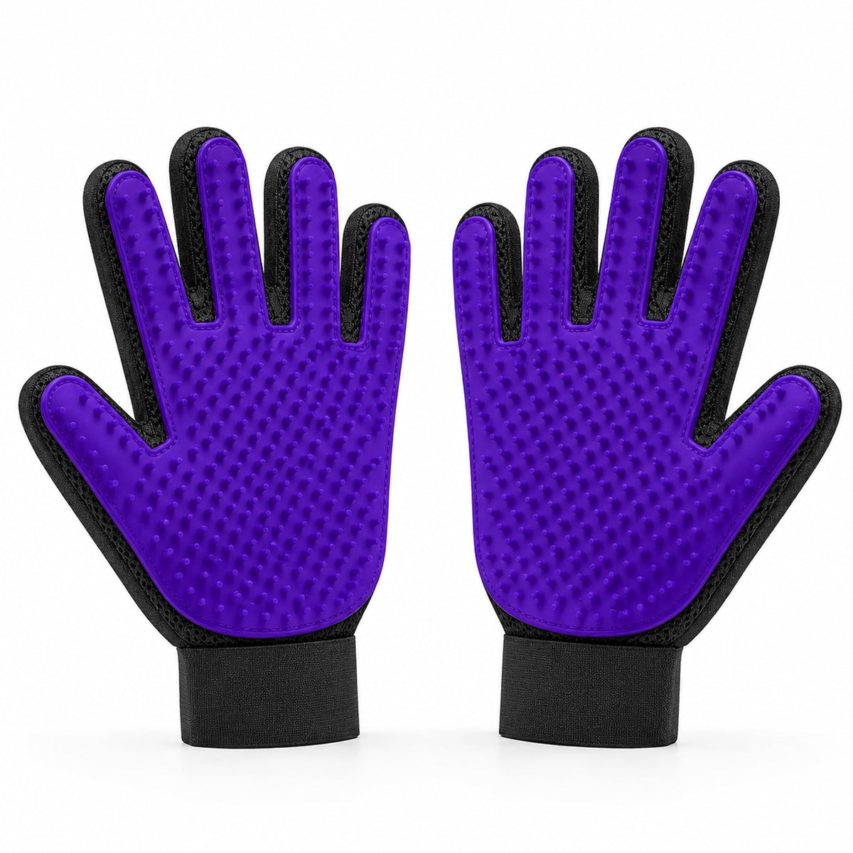 Pet Hair Removal Glove with Silicone Tips for Cat&Dog,1 Pair,Red
