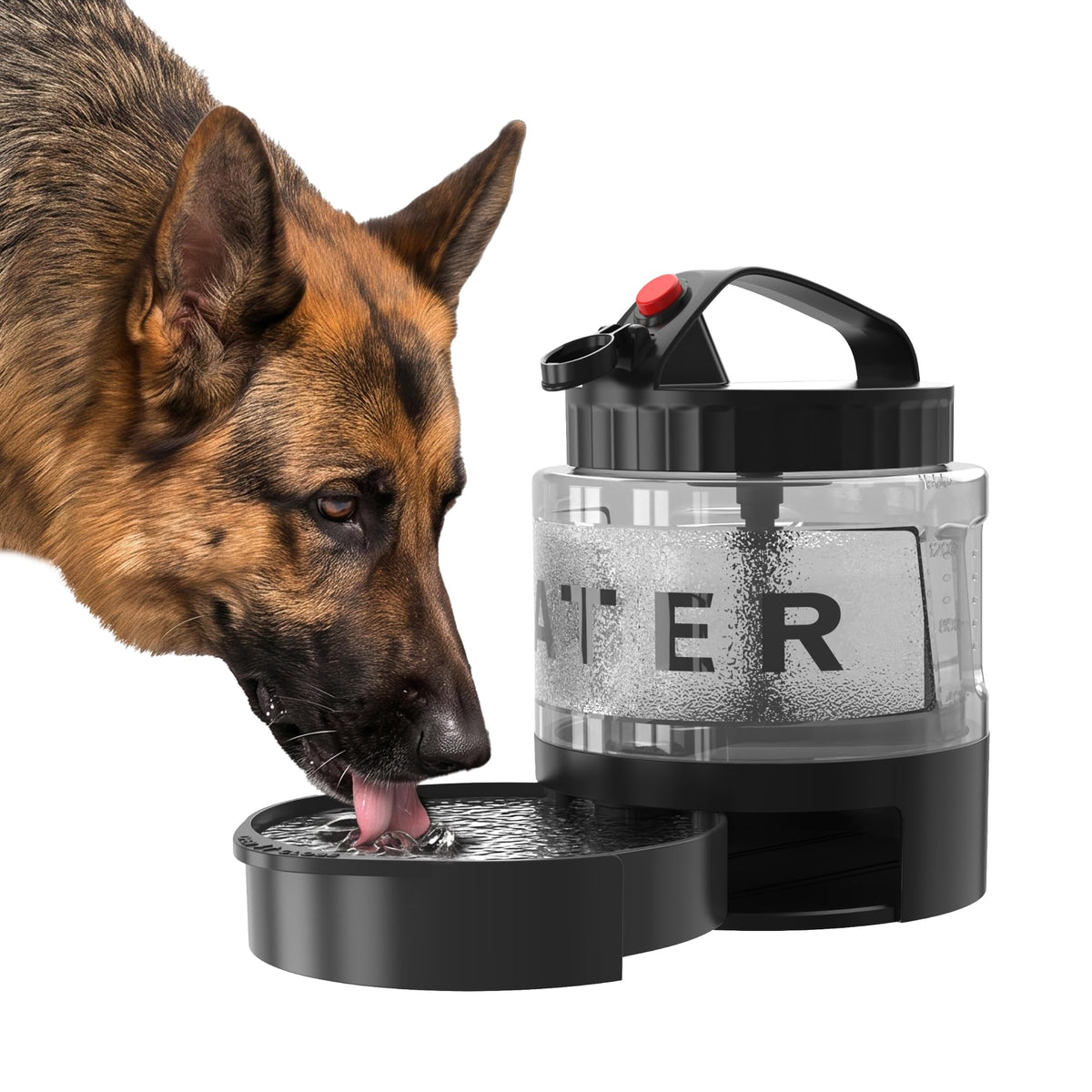 77 oz Portable Dog Water Bottle, 2.2L Dog Travel Water Dispenser Olive Green