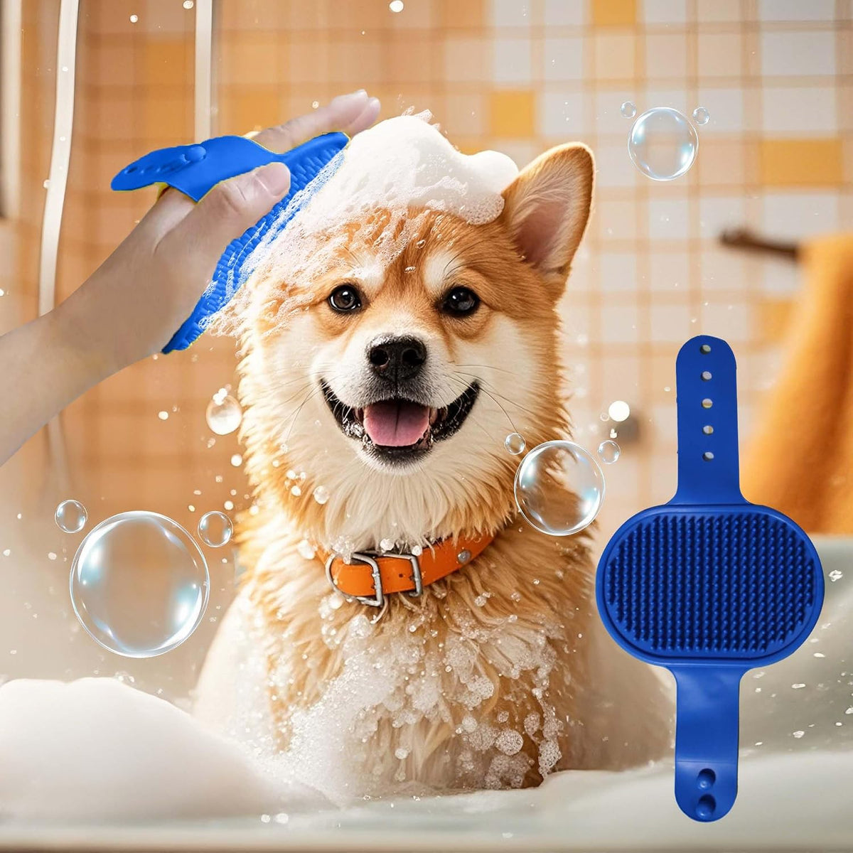 NVNAN Cat & Dog Grooming Glove and Curry Brush Set