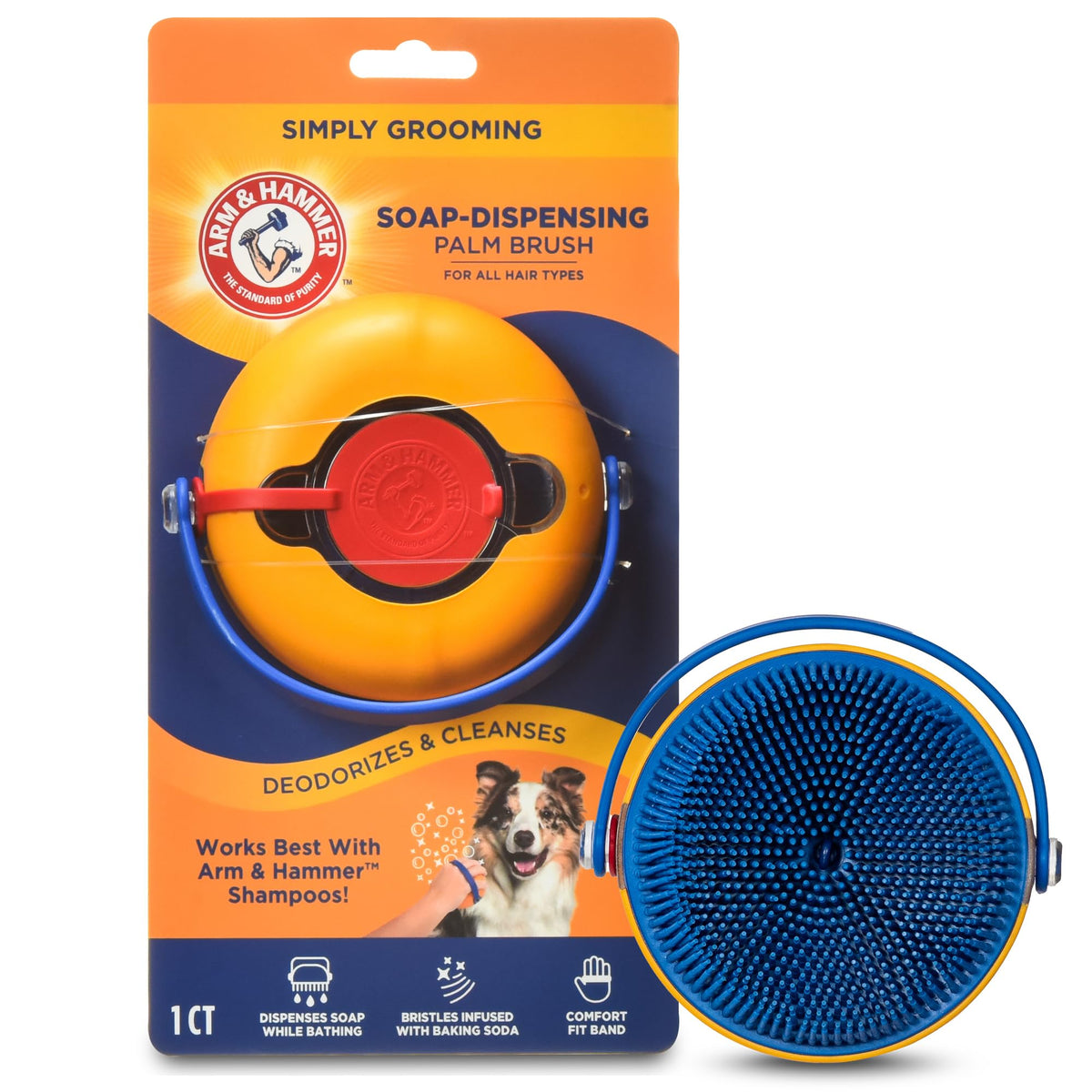 Arm & Hammer Deodorizing Dog Grooming Glove, Lily & Vanilla Scent