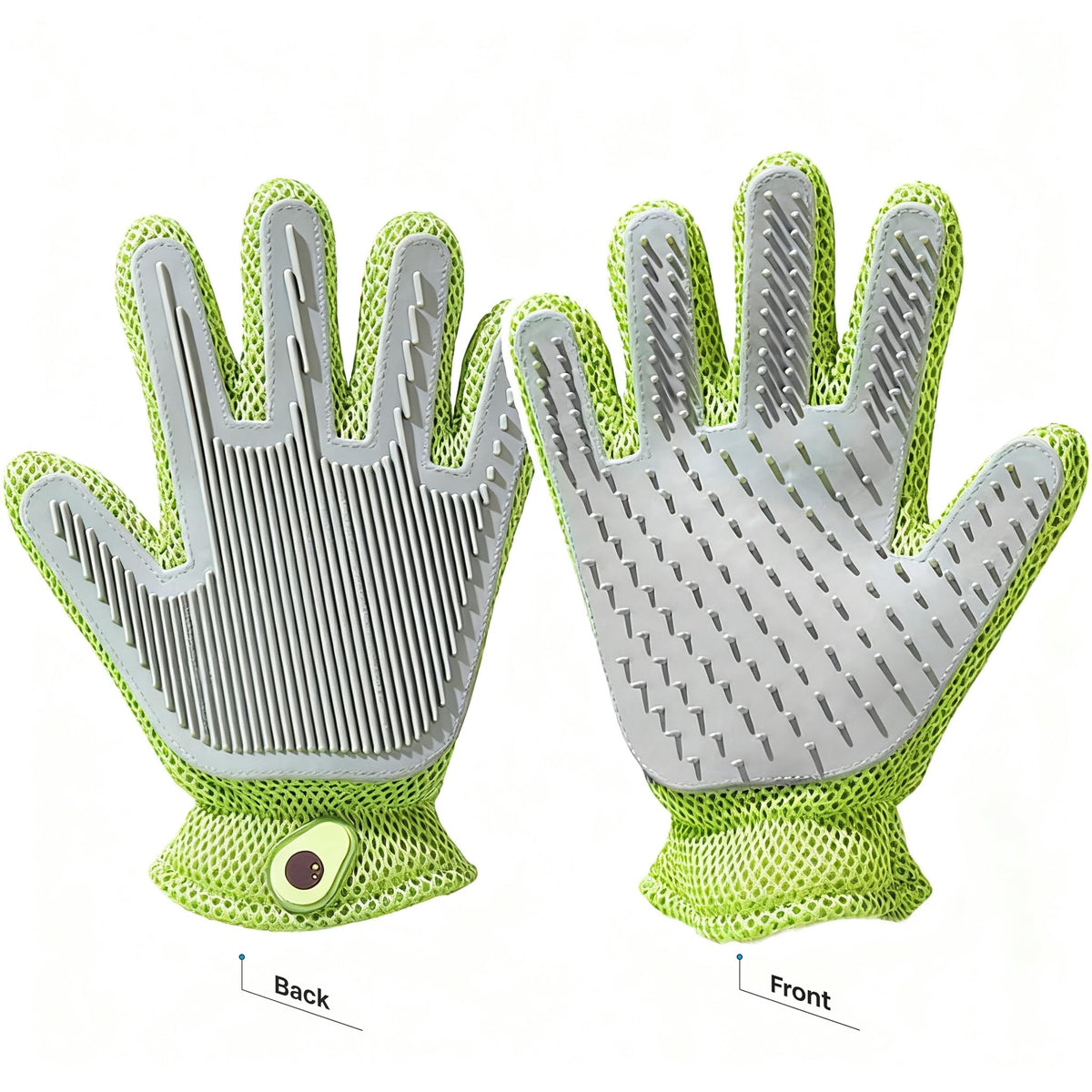 MEUOMIW - Pet Grooming Glove & Hair Remover - Deshedding Brush for Shedding Control - Gentle Massage Mitt for Dogs & Cats with Long and Short Fur - Ideal for Bathing and Grooming (one piece)